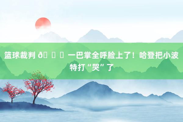 篮球裁判 😂一巴掌全呼脸上了！哈登把小波特打“哭”了