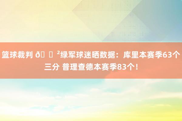 篮球裁判 😲绿军球迷晒数据：库里本赛季63个三分 普理查德本赛季83个！