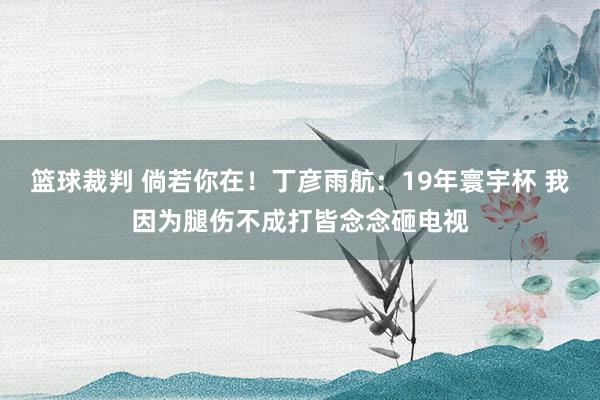 篮球裁判 倘若你在！丁彦雨航：19年寰宇杯 我因为腿伤不成打皆念念砸电视