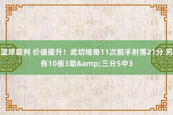 篮球裁判 价值擢升！武切维奇11次脱手射落21分 另有10板3助&三分5中3