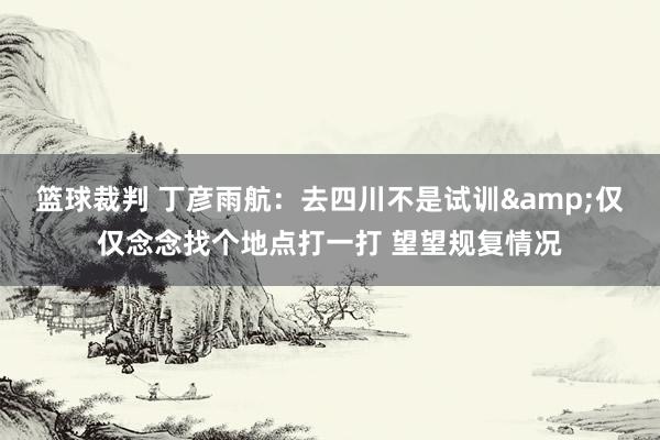 篮球裁判 丁彦雨航：去四川不是试训&仅仅念念找个地点打一打 望望规复情况